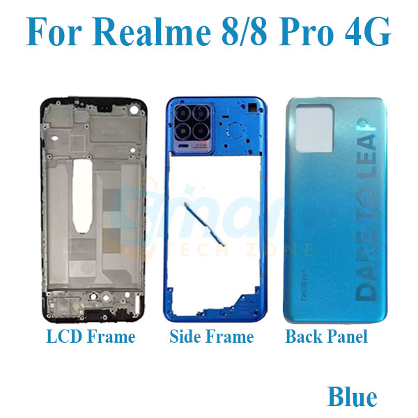 Picture of Realme 8 8 Pro 4G Full Body Housing With Camera Glass (LCD Frame, Side/Middle Frame, Back Panel/Backshell)
