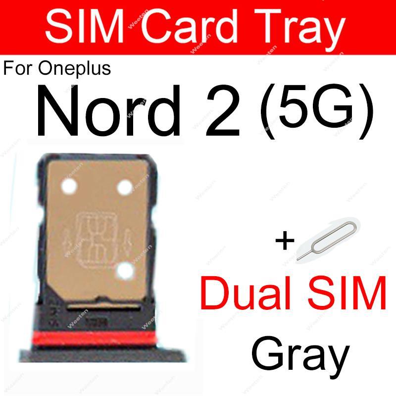 Picture of Sim Tray SD Card Tray Holder Card Compatible with OnePlus Nord 2 Nord N10 N20 N100 N200 N300 Nord CE CE2 5G With Sim Ejector Pin Replacement Part