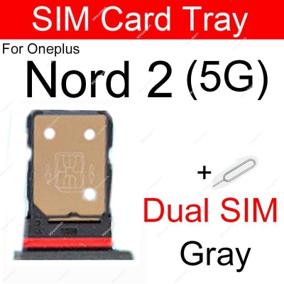 Picture of Sim Tray SD Card Tray Holder Card Compatible with OnePlus Nord 2 Nord N10 N20 N100 N200 N300 Nord CE CE2 5G With Sim Ejector Pin Replacement Part