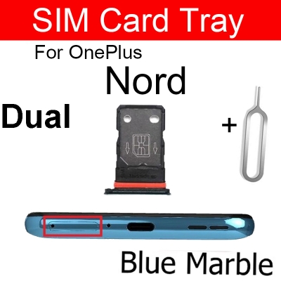 Picture of Sim Tray SD Card Tray Holder Card Compatible with OnePlus Nord 2 Nord N10 N20 N100 N200 N300 Nord CE CE2 5G With Sim Ejector Pin Replacement Part