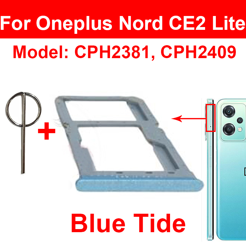 Picture of Sim Tray SD Card Tray Holder Card Compatible with Oneplus 1+ Nord 3 Nord CE2 Lite CE3 Lite Nord N20 N30 With Sim Ejector Pin Replacement Part