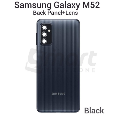 Picture of For Samsung Galaxy M52 Side Frame + Back Panel Housing + Camera Glass Back shell Replacement Spare Parts