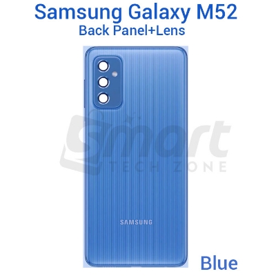 Picture of For Samsung Galaxy M52 Side Frame + Back Panel Housing + Camera Glass Back shell Replacement Spare Parts