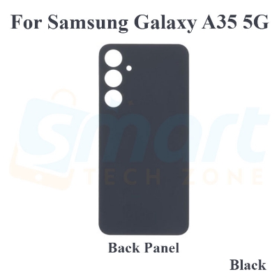 Picture of For Samsung Galaxy A35 5G Back Panel Housing With/Without Camera Glass Back shell Replacement Spare Parts-Black