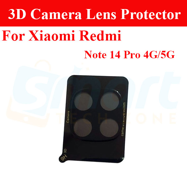 Picture of 3D Back Camera Lens Glass Protector for Xiaomi Redmi Note 14/ 14 Pro / 14 Pro Plus 4G 5G | Full Camera Coverage I 3D Lens Shield I Oil Resistant