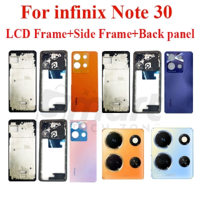 Picture of Infinix Note 30 4G X6833B, X6716B Full Body Housing With Camera Glass (LCD Frame, Side/Middle Frame, Back Panel/Backshell)