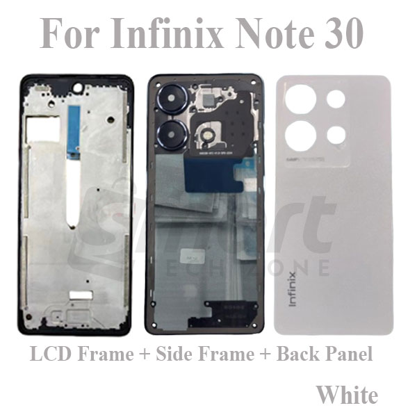 Picture of Infinix Note 30 4G X6833B, X6716B Full Body Housing With Camera Glass (LCD Frame, Side/Middle Frame, Back Panel/Backshell)