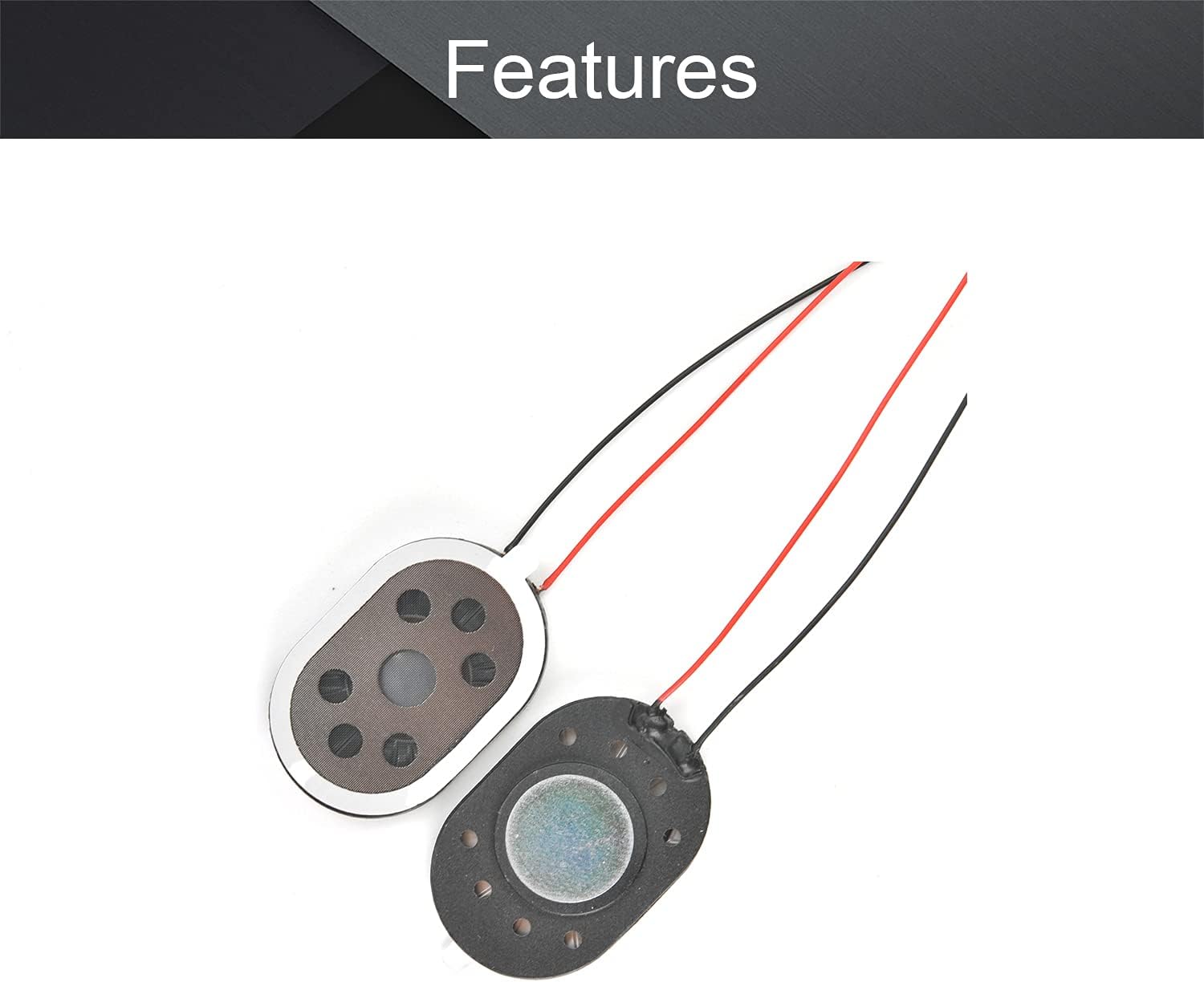 Picture of DIY Magnetic Speaker 8 Ohm 1.5W 30mm  × 20mm Oval Shape Internal Magnet Loud Speaker Sound Buzzer For Keypad Button Phone Wired Ringer Parts Replacement