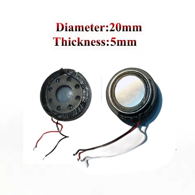 Picture of DIY Magnetic Speaker 8 Ohm 1.5W 20mm  × 20mm × 5mm Round Shape Internal Magnet Loud Speaker Sound Buzzer For Keypad Button Phone Wired Ringer Parts Replacement