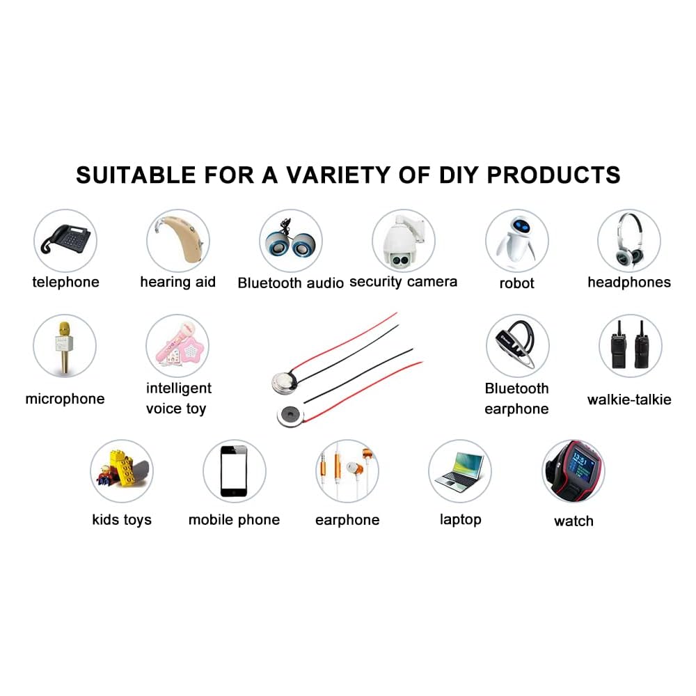 Picture of DIY Magnetic Speaker 8 Ohm 1.5W 20mm  × 20mm × 5mm Round Shape Internal Magnet Loud Speaker Sound Buzzer For Keypad Button Phone Wired Ringer Parts Replacement