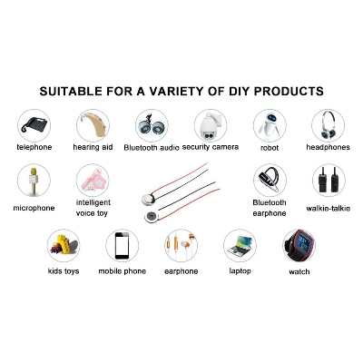 Picture of DIY Magnetic Speaker 8 Ohm 1.5W 20mm  × 20mm × 5mm Round Shape Internal Magnet Loud Speaker Sound Buzzer For Keypad Button Phone Wired Ringer Parts Replacement