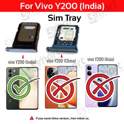 Picture of Sim Tray SD Card Tray Holder Card Compatible with Vivo Y200 (Indian Version) With Sim Ejector Pin Replacement Part