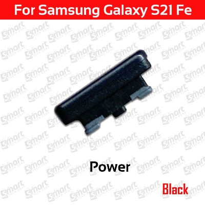 Picture of Compatible with Samsung Galaxy S21 FE 5G SM-G990 External Side Buttons Power On Off + Volume Control Button Outside Side Keys - Black