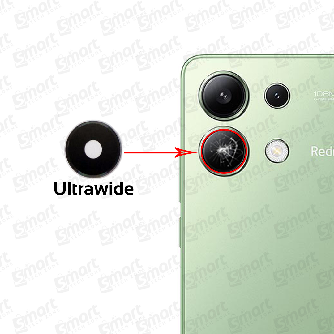 Picture of Camera Main Glass Lens for Xiaomi Redmi Note 13 4G (23129RAA4G / 23124RA7EO / 23129RA5FL) Replacement Part (Not Tempered Camera Glass Protector)