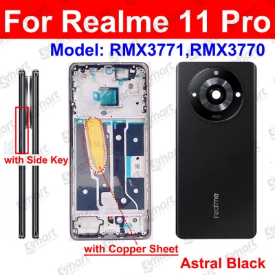 Picture of Realme 11 Pro (100 Megapixel) / Realme 11 Pro Plus (200 Megapixel) Full Body Housing With Camera Glass (LCD Frame, Side/Middle Frame, Back Panel/Backshell)