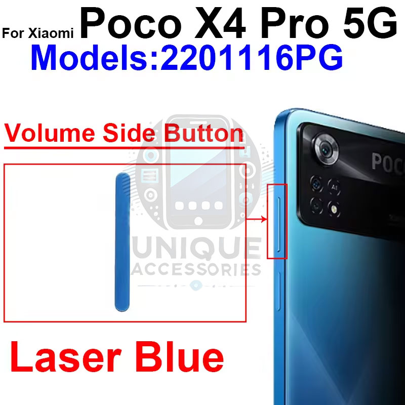 Picture of Volume Button Out Side Key For Xiaomi Poco X4 Pro 5G 2201116PG External Side Button