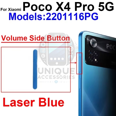 Picture of Volume Button Out Side Key For Xiaomi Poco X4 Pro 5G 2201116PG External Side Button