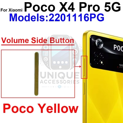 Picture of Volume Button Out Side Key For Xiaomi Poco X4 Pro 5G 2201116PG External Side Button