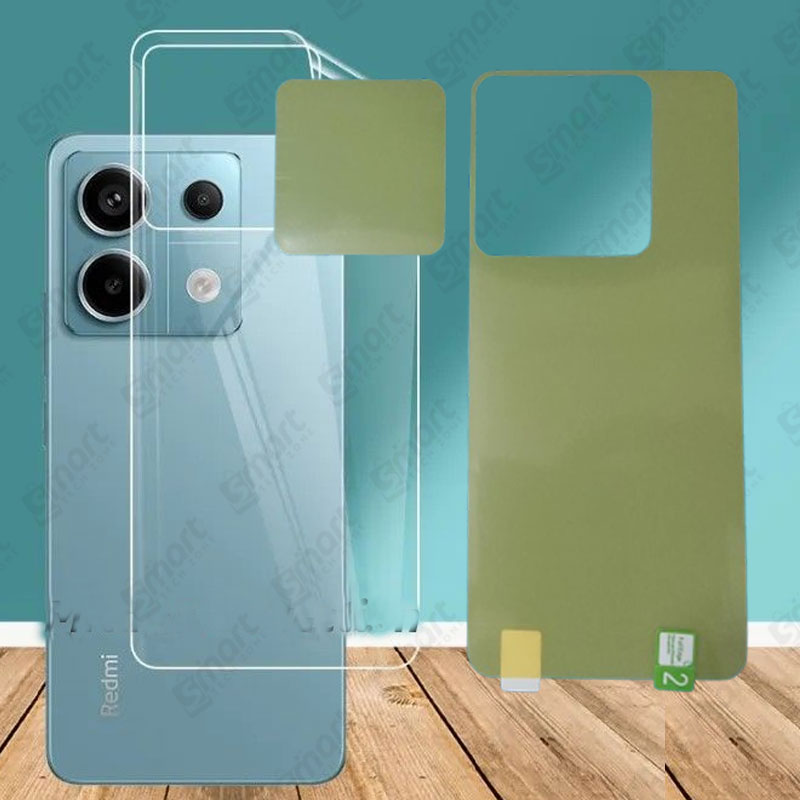 Picture of 2-in-1 Back Poly Protector and 3D Camera Glass Protector for Xiaomi Redmi Note 13 Pro 5G Lens Protector 3D Back Camera Glass Shield with Oil Resistance & Full Coverage