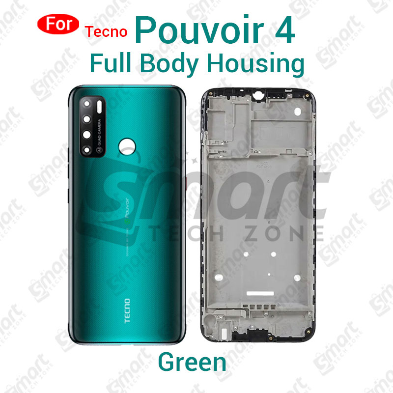 Picture of Tecno Pouvoir 4 Full Body Housing With Camera Glass (LCD Frame, Side/Middle Frame, Back Panel/Backshell)