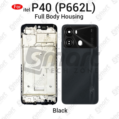 Picture of itel P40 P662L Full Body Housing With Camera Glass (LCD Frame, Side/Middle Frame, Back Panel/Backshell)