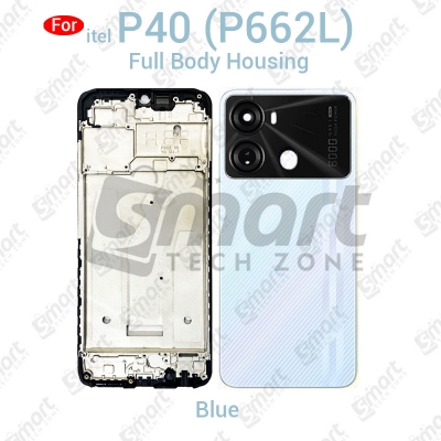 Picture of itel P40 P662L Full Body Housing With Camera Glass (LCD Frame, Side/Middle Frame, Back Panel/Backshell)