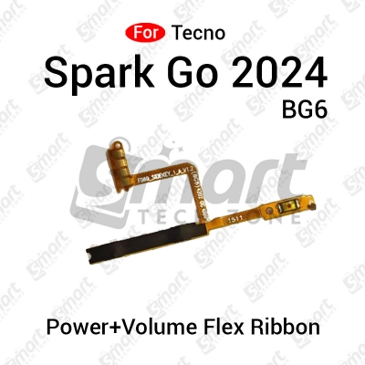 Picture of Power Button Volume Switch On Off Key Flex Cable For Tecno Pop 6 Pro Spark 4 Lite Spark Go 2020 2024 Side Volume Up Down Buttons Flex Cable Replacement Parts