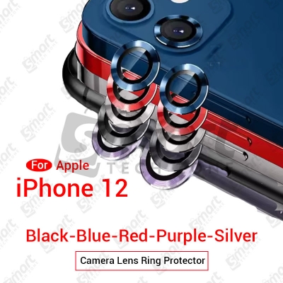 Picture of For Apple iPhone 12 All Colour Camera Protector Metal Ring Tempered Glass Camera Lens Protector
