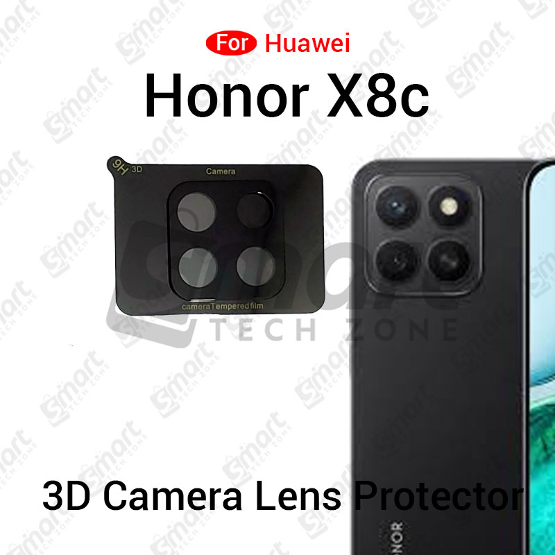 Picture of 3D Back Camera Lens Glass Protector for Huawei Honor X8c | Full Camera Coverage I 3D Lens Shield I Oil Resistant