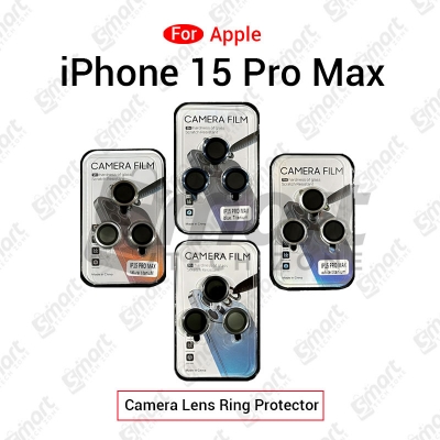 Picture of Apple iPhone 15 Pro Max Camera Lens Protector Ring Film Protection Tempered Premium Quality