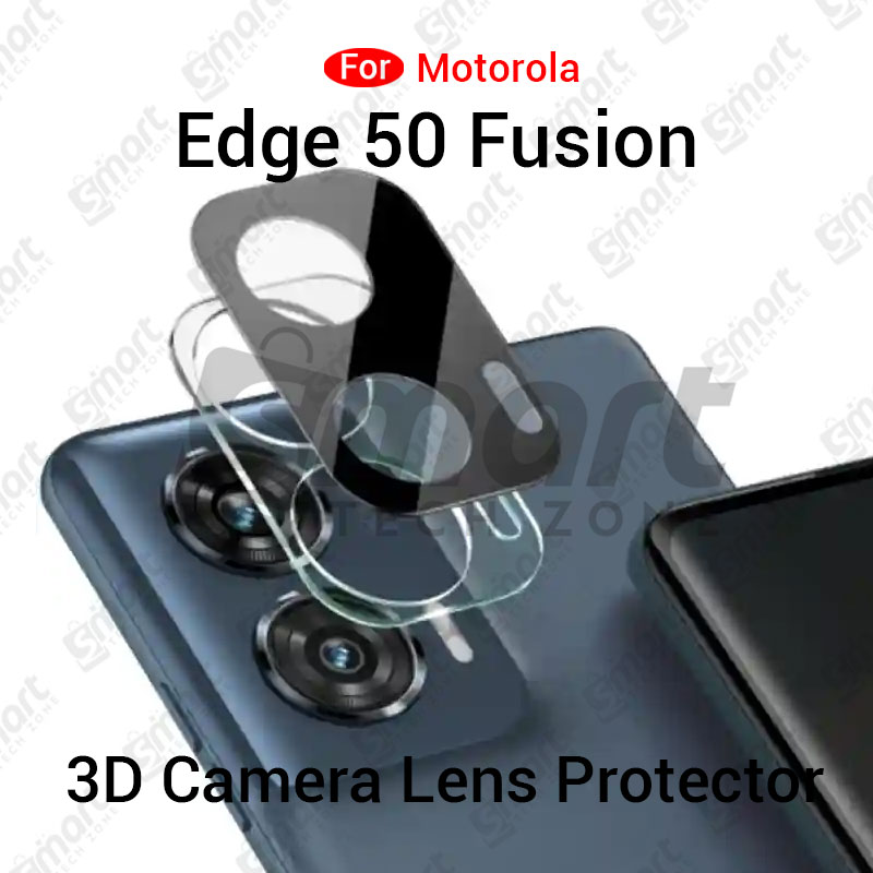 Picture of 3D Back Camera Lens Glass Protector for Motorola edge 50 fusion | Full Camera Coverage I 3D Lens Shield I Oil Resistant