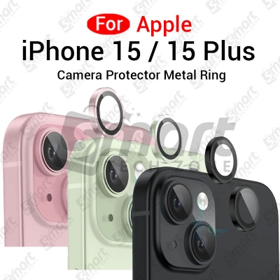 Picture of For Apple iPhone 15 15 Plus All Colour Camera Protector Metal Ring Tempered Glass Camera Lens Protector