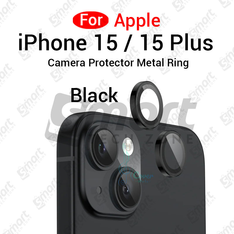 Picture of For Apple iPhone 15 15 Plus All Colour Camera Protector Metal Ring Tempered Glass Camera Lens Protector