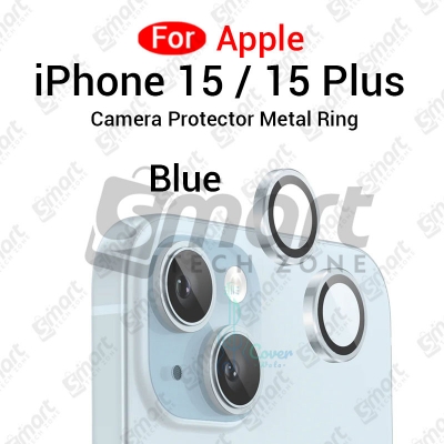 Picture of For Apple iPhone 15 15 Plus All Colour Camera Protector Metal Ring Tempered Glass Camera Lens Protector
