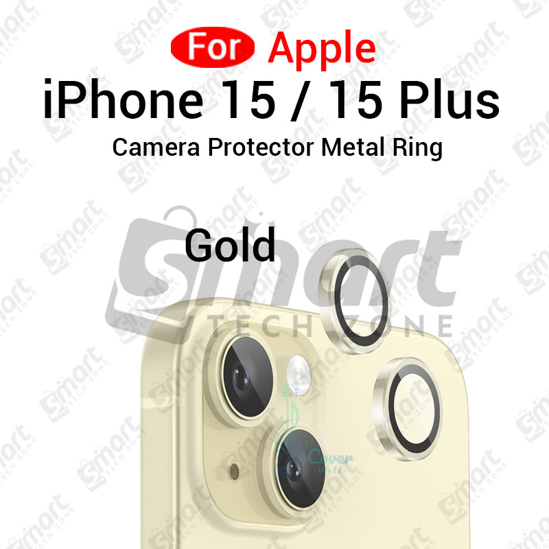 Picture of For Apple iPhone 15 15 Plus All Colour Camera Protector Metal Ring Tempered Glass Camera Lens Protector