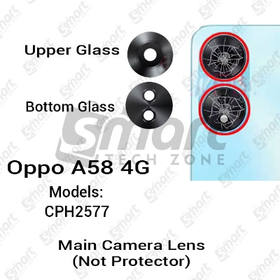Picture of Camera Main Glass Lens for Oppo A58 4G (CPH2577) Replacement Part (Not Tempered Camera Glass Protector)