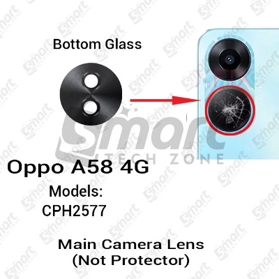 Picture of Camera Main Glass Lens for Oppo A58 4G (CPH2577) Replacement Part (Not Tempered Camera Glass Protector)