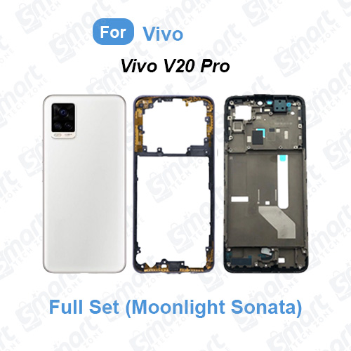 Picture of For Vivo V20 Pro Full Set (Back Panel With Camera Lens + Side Frame + Lcd Frame) Repair Parts Casing
