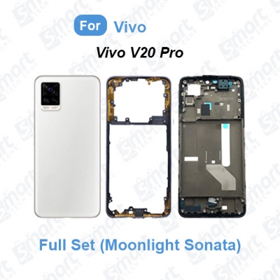 Picture of For Vivo V20 Pro Full Set (Back Panel With Camera Lens + Side Frame + Lcd Frame) Repair Parts Casing