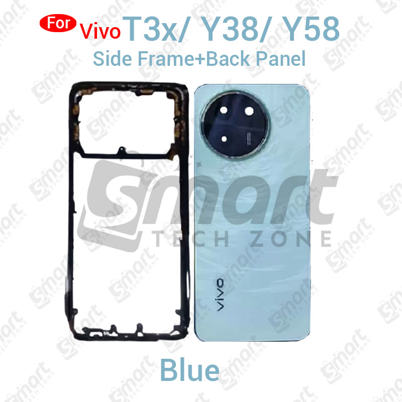 Picture of Vivo T3x Y38 Y58 Full Body Housing With Camera Glass (LCD Frame, Side/Middle Frame, Back Panel/Backshell)