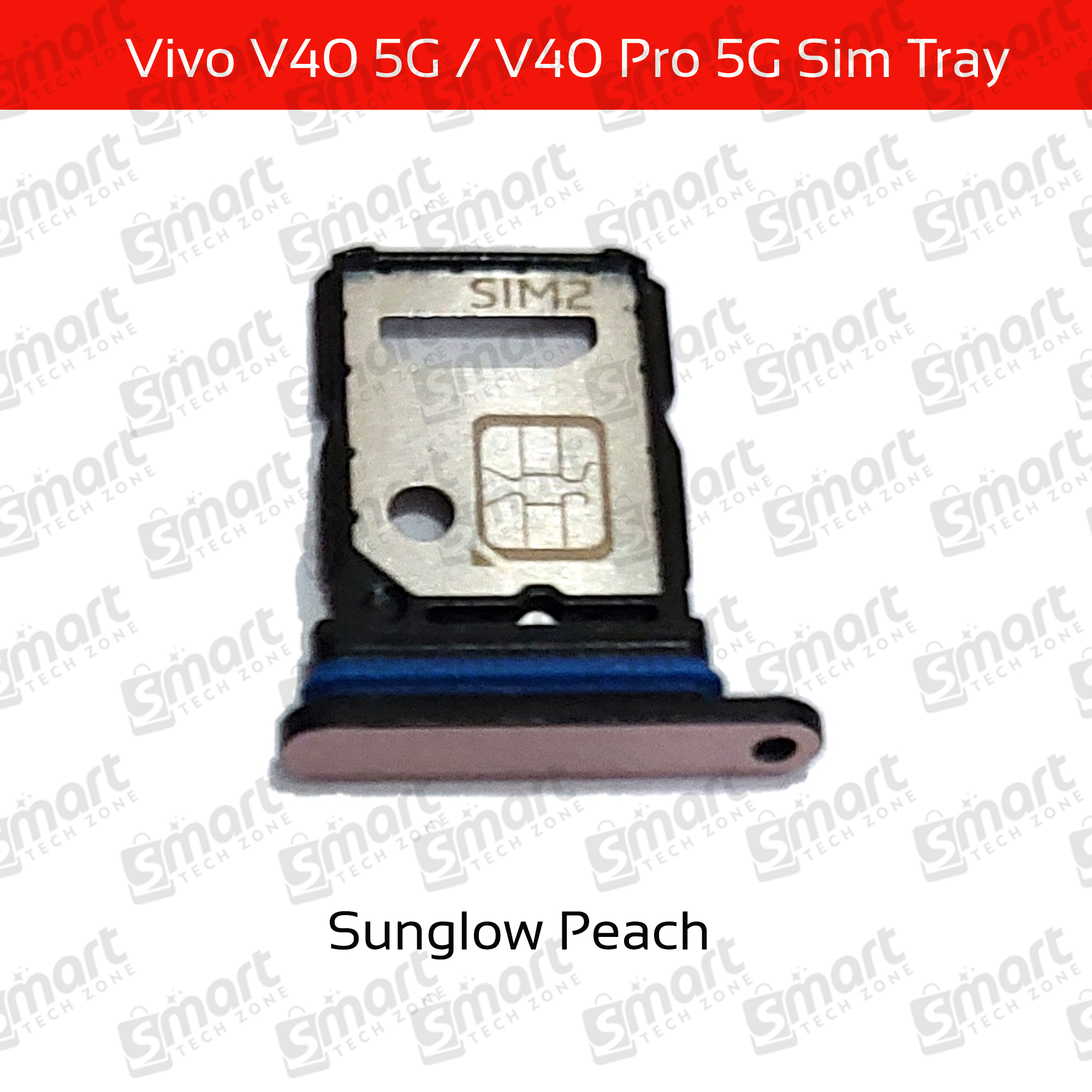 Picture of Vivo V40 5G / Vivo V40 Pro 5G Dual Nano Sim Card Tray Slot Holder Sim Adaptor With Free Sim Ejector Pin Replacement Part