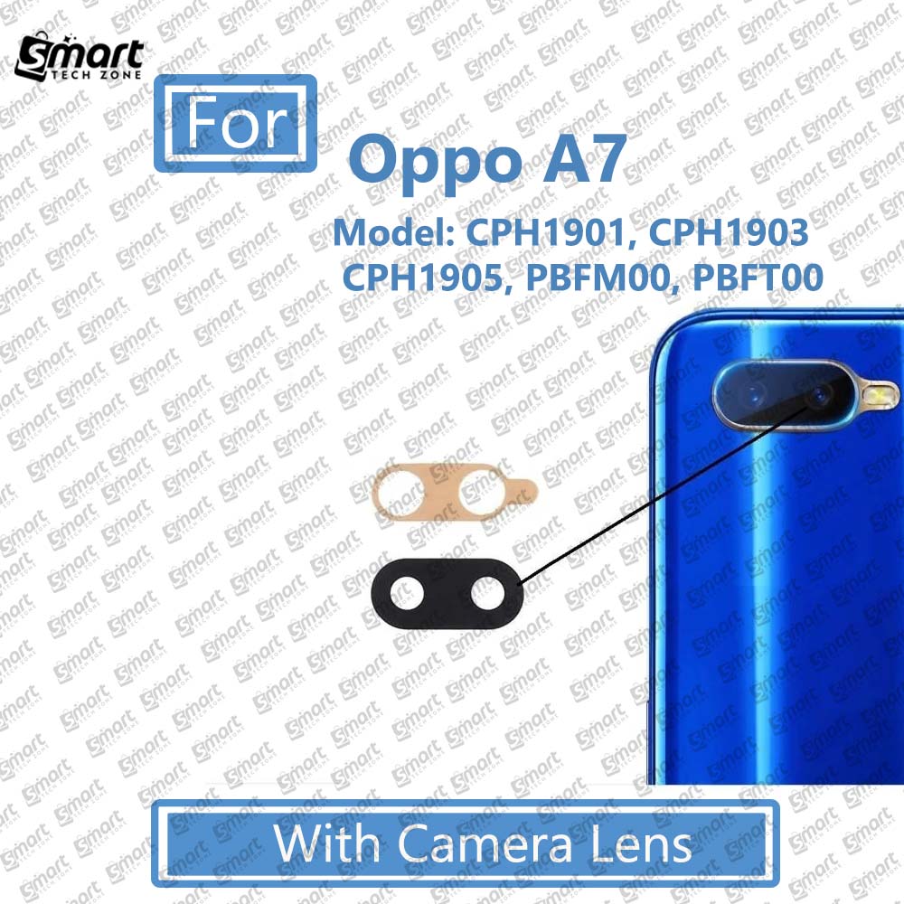 Picture of For Oppo A7 (CPH1901, CPH1903, CPH1905, PBFM00, PBFT00)  Main Camera  Glass  With Lens Replacement Part (Not Tempered Camera Glass Protector)