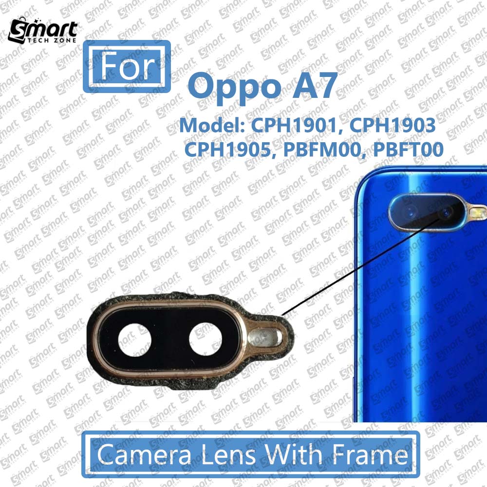 Picture of For Oppo A7 (CPH1901, CPH1903, CPH1905, PBFM00, PBFT00)  Main Camera  Glass  With Lens Replacement Part (Not Tempered Camera Glass Protector)