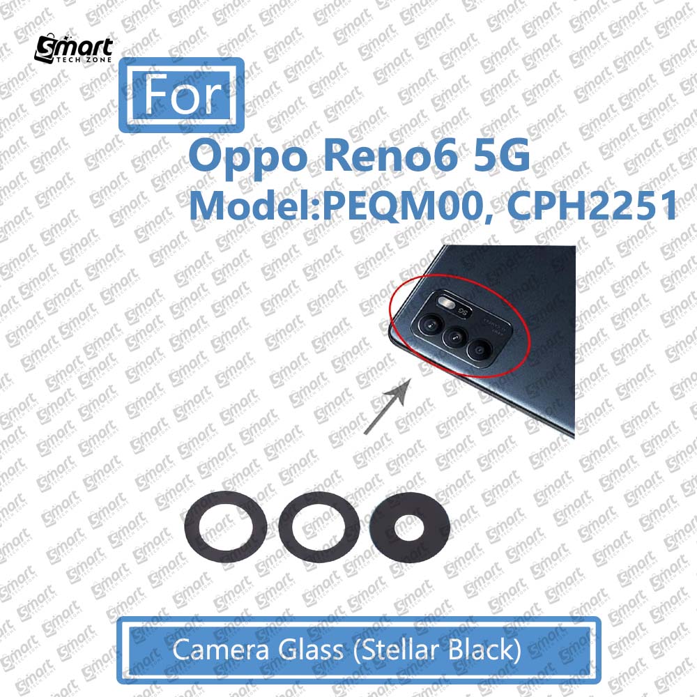 Picture of For Oppo Reno6 5G ( PEQM00, CPH2251) Main Camera  Glass Lens Frame Replacement Part (Not Tempered Camera Glass Protector)