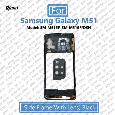 Picture of For Samsung Galaxy M51 (Model:SM-M515F, SM-M515F/DSN) Full Body Housing - LCD Frame Side Frame and Back Panel Replacement Parts