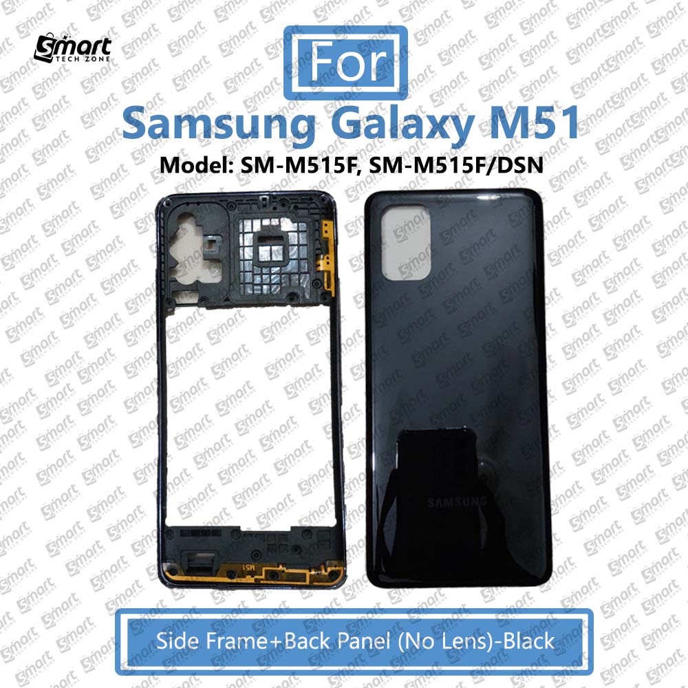 Picture of For Samsung Galaxy M51 (Model:SM-M515F, SM-M515F/DSN) Full Body Housing - LCD Frame Side Frame and Back Panel Replacement Parts