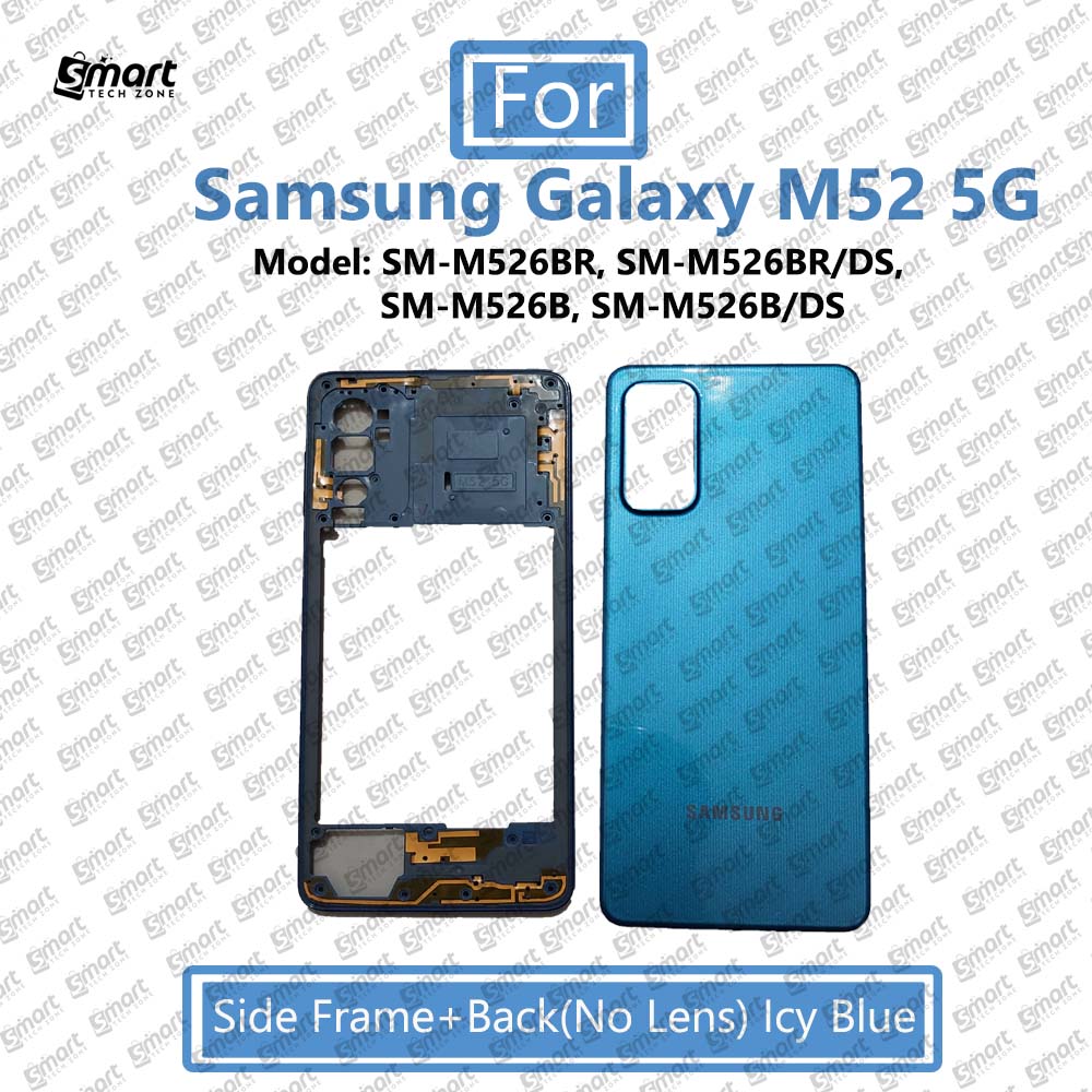 Picture of For Samsung Galaxy M52 5G (Model: SM-M526BR,,SM-M526B Full Body Housing - LCD Frame Side Frame and Back Panel Replacement Parts
