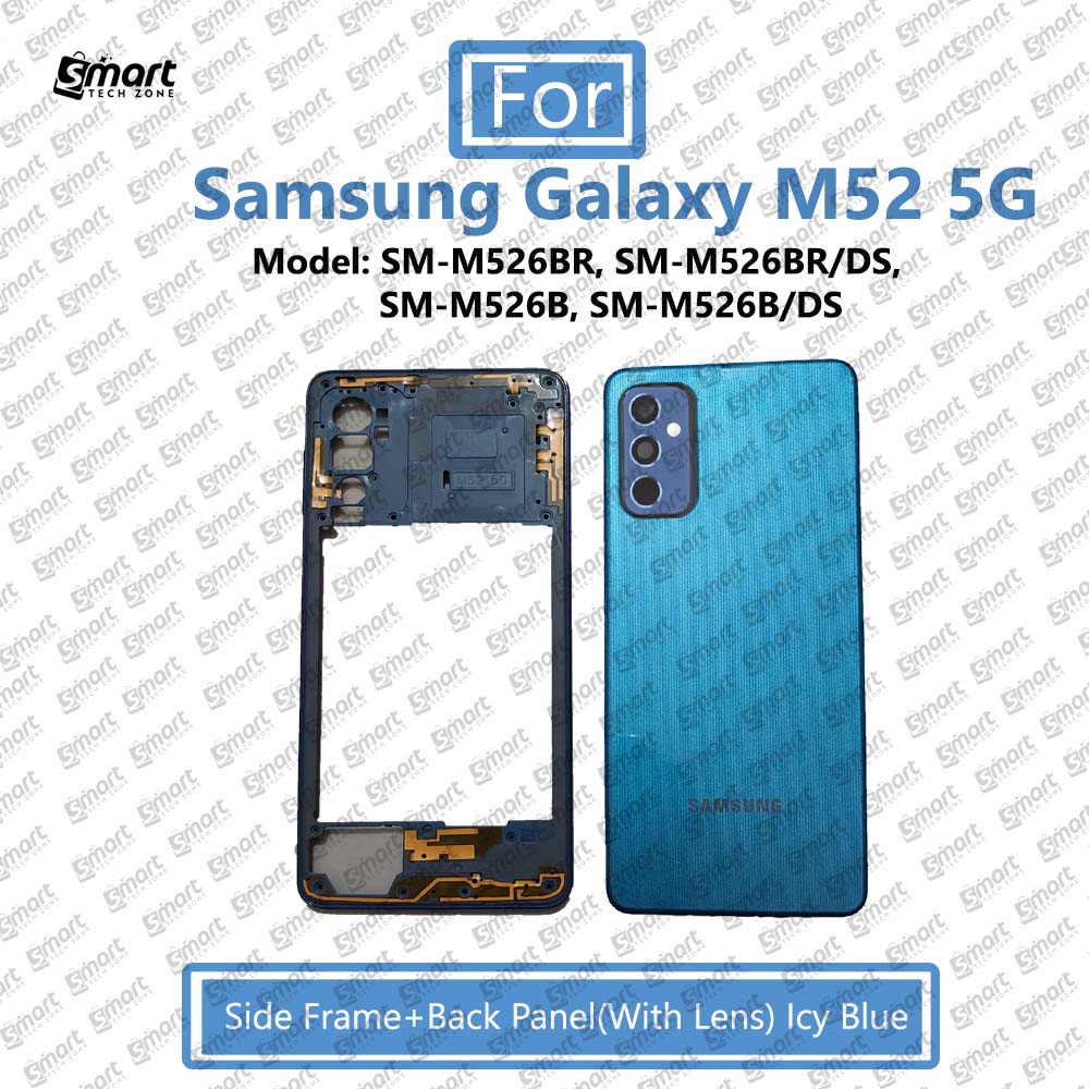 Picture of For Samsung Galaxy M52 5G (Model: SM-M526BR,,SM-M526B Full Body Housing - LCD Frame Side Frame and Back Panel Replacement Parts