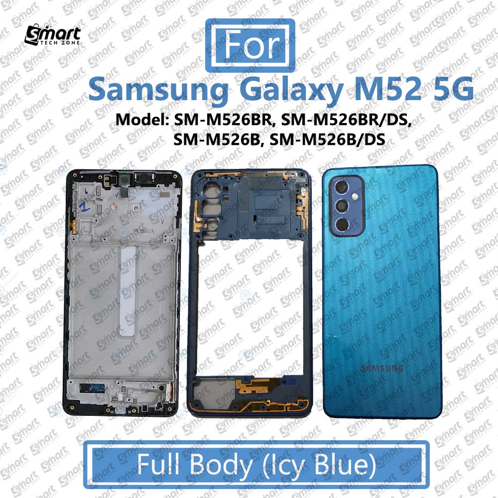 Picture of For Samsung Galaxy M52 5G (Model: SM-M526BR,,SM-M526B Full Body Housing - LCD Frame Side Frame and Back Panel Replacement Parts