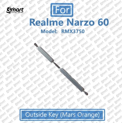 Picture of Compatible with Realme Narzo 60 External Side Buttons Power On Off + Volume Control Button Outside Side Keys